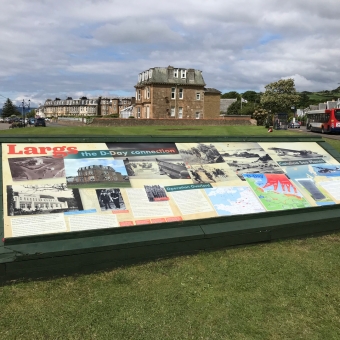 Full view of panel installation for Largs D-Day Connection