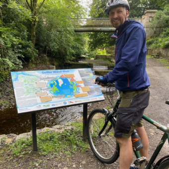 Site is on a beautiful cycle path, so easy to check up on.